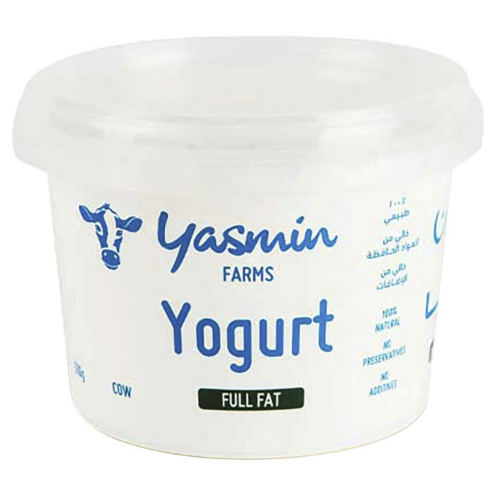 زبادي مزارع ياسمين كامل الدسم 500 جم